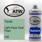 Preview: Toyota, Light Aqua Opal Pearl, 748: 400ml Sprühdose, von ATW Autoteile West.